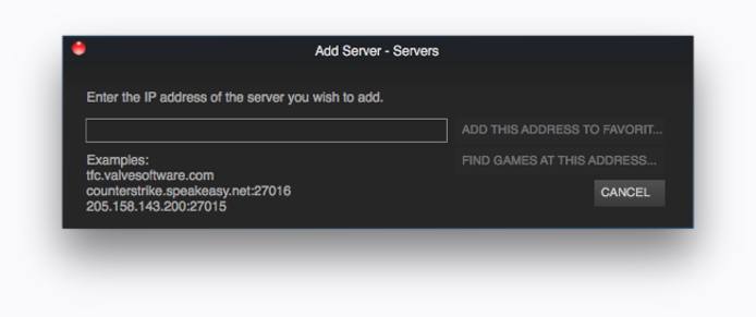 Steam Add Server