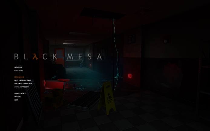 Black Mesa Main Menu.